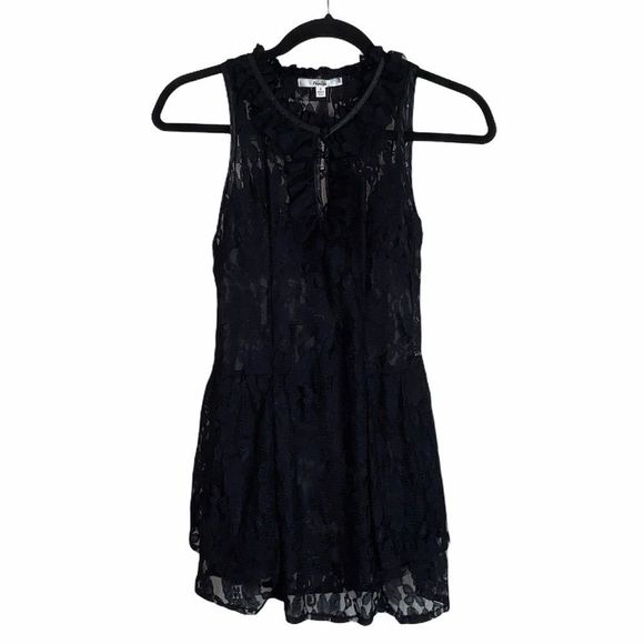 NWT Black Lace Peplum Top - Picture 1 of 6